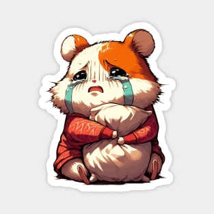 Cute Crying Sad Hamster Magnet