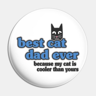 Best Cat Dad Ever Retro Vintage Daddy Gift Cats Pin