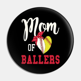 Mom Of Ballers Baseball Mom Softball Mom Funny Pin