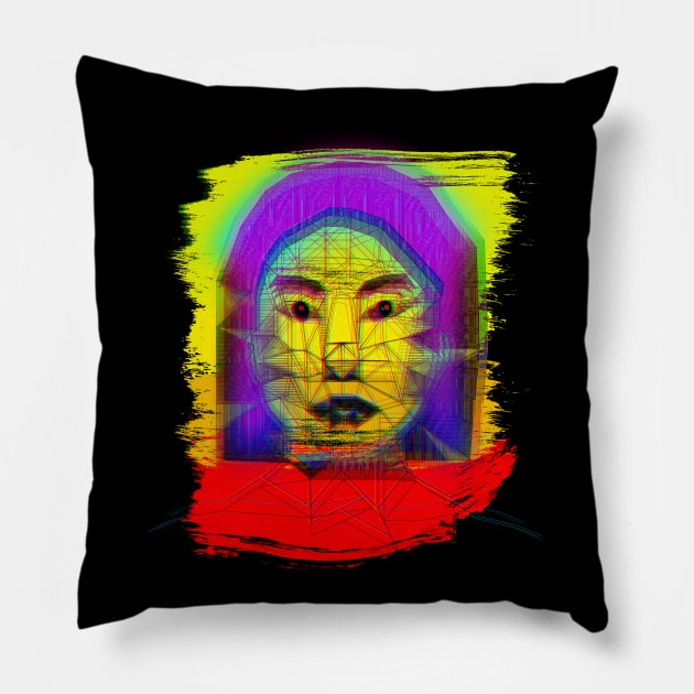 Colorful Geometrical Illustration Pillow by Raimondi