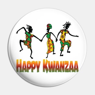 Happy Kwanzaa African American Holiday Pin