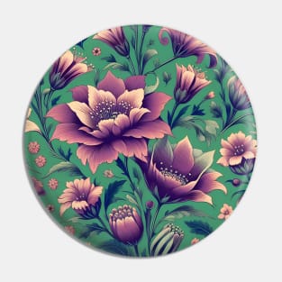 Purple Flowers Pin