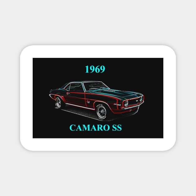 1969 Camaro SS Magnet by JimDeFazioPhotography