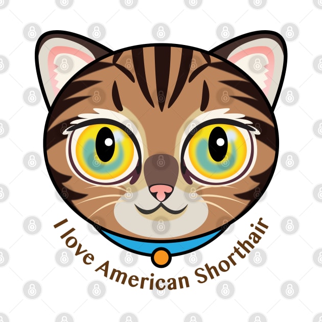 I Love American Shorthair by zoneo