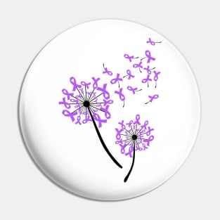 World pancreatic cancer Awareness Dandelion Awesome Pin