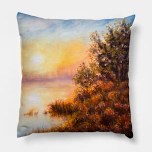 Tranquil sunrise Pillow