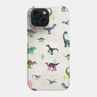 Ditsy bright dinosaurs Phone Case