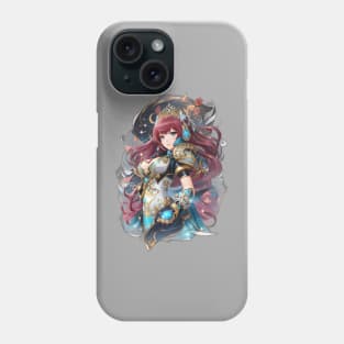 Whispers from the Cetus Abyss: Enigmatic AI Anime Character Art Phone Case