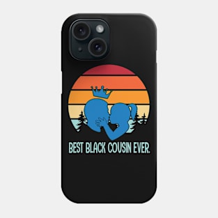 Best Black Cousin Ever Happy Father Mother Parent Family Day Vintage Retro Phone Case