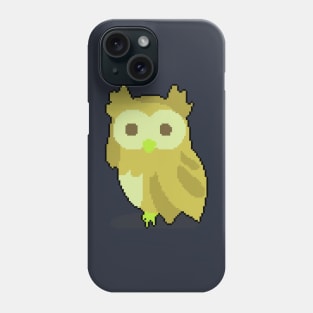 Wise Whispers: Pixel Art Owl Design for Trendy Fashio Phone Case