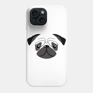 Pug dog face Phone Case