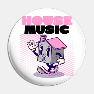 HOUSE MUSIC  - character (pink/black) Pin