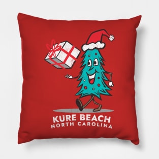 Kure Beach, NC Vacationing Christmas Tree Pillow