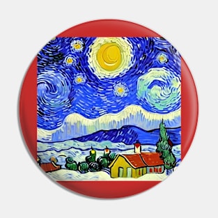 Christmas - Van Gogh Style Pin