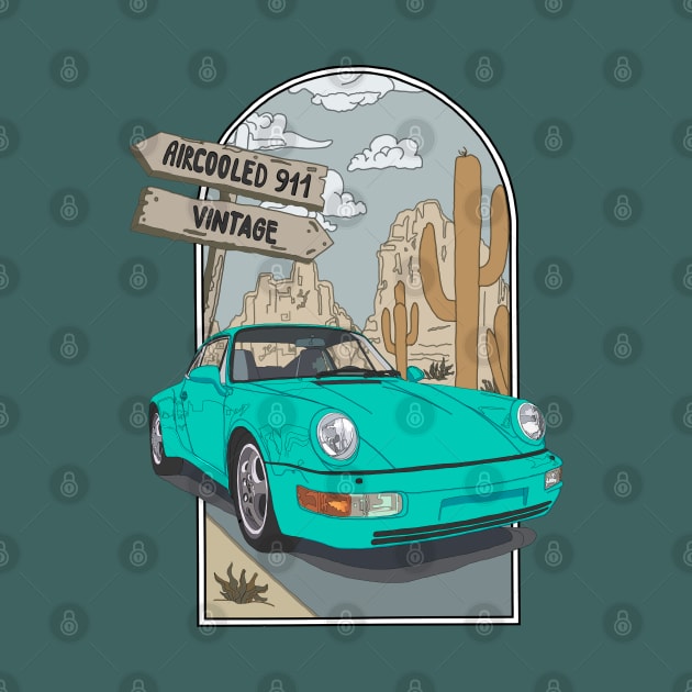 Mint green 911 vintage by stripedbeetlee