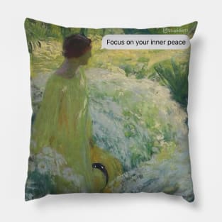 Focus on inner peace Pillow