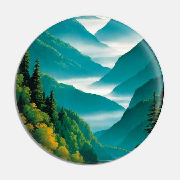 Lake with a Misty Valley In the Background Pin by CursedContent