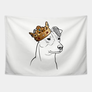 Jack Russell Dog King Queen Wearing Crown Tapestry