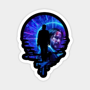 John Wick Neon Style Magnet