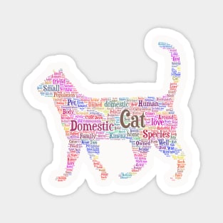 Cat Animal Pet Text Word Cloud Magnet