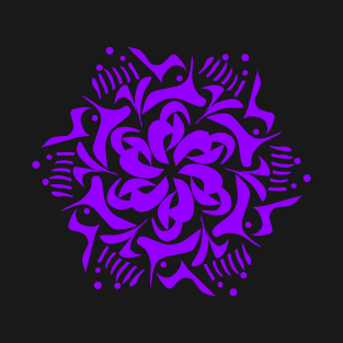 Purple Mandala art T-Shirt