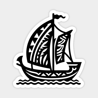 Polynesian Sailboat Magnet