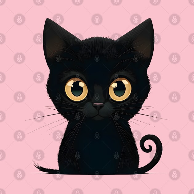 Domestic shorthair cat | Black cat design | Domestic lover by Broskan