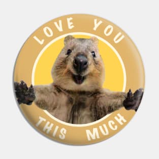 Quokka love hug Pin