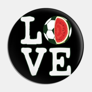 Love Soccer Watermelon Pin