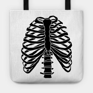 Skeleton Rib Cage Funny Halloween Anatomy Costume Tote