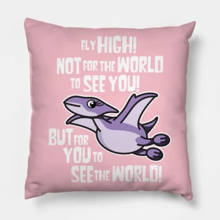 Pterodactyl Girl Dinosaur Pillow