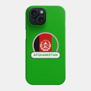 Afghanistan Country Badge - Afghanistan Flag Phone Case