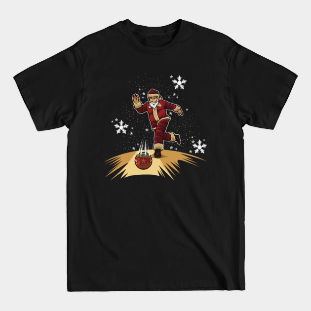 Discover Santa Claus Plays Bowling - Christmas Bowling Team - Bowling Team - T-Shirt