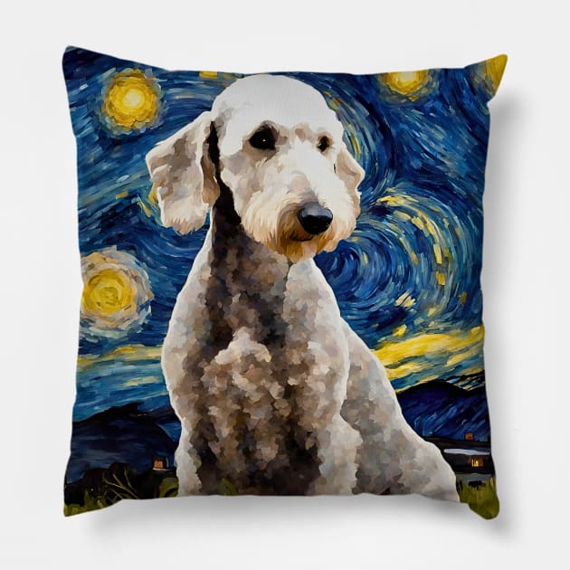 Bedlington Terrier Night Pillow by Doodle and Things