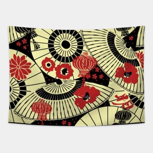 Japanese umbrella pattern Tapestry