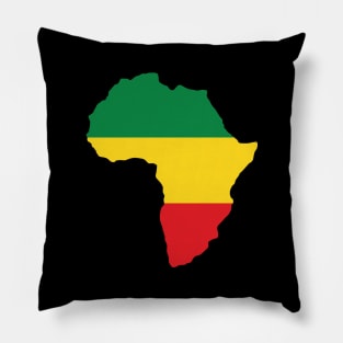 Green, Gold (Yellow) & Red Africa Flag Pillow