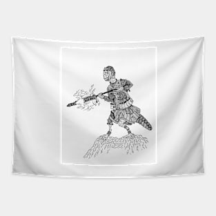 Rocket launcher operator of the Swamp Army Tapestry