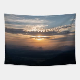 Summer Sunset Mountains Tapestry