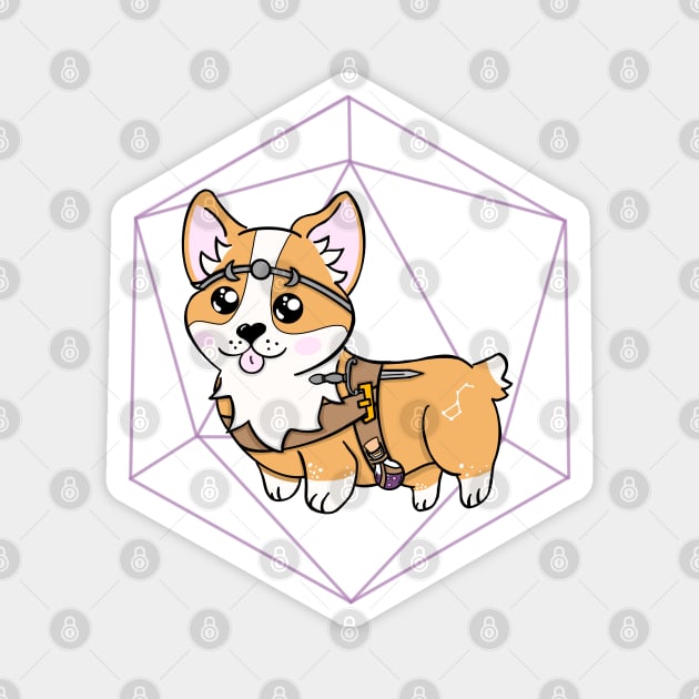 Corgi Stargazer | Sorcerer | Alchemist | Astrology | DND Dog Magnet by Roll 4 Cuteness 