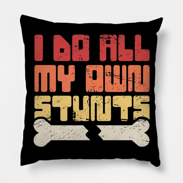 Retro Fractured Broken Arm Get Well Gift Pillow by MeatMan