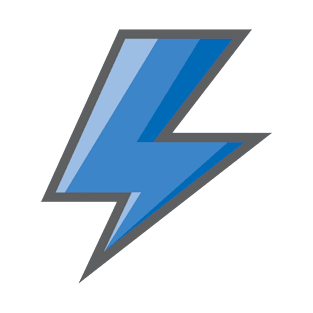 Blue Lighting Bolt Graphic Electric T-Shirt