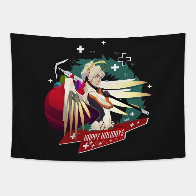 Mercy Holiday Tapestry by JorgeChiliVargas