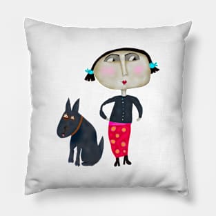 Dorothy the dog walker Pillow