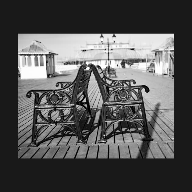 Bench seating on Cromer pier by yackers1