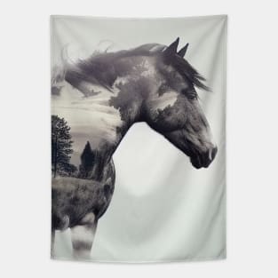 Horse Nature Outdoor Imagine Wild Free Tapestry