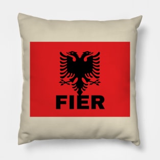 Fier City in Albanian Flag Pillow