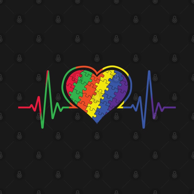 Autism Puzzle Heartbeat by busines_night