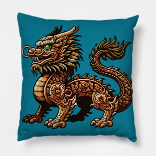 Wood Dragon 22 Pillow