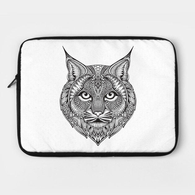 Cat Tattoo Black And White Alien Holding A Cat Tattoo Laptop Case Teepublic