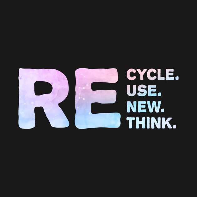 Recycle Reuse Renew Rethink For Earth Day Recycling 2023 by TrendyStitch